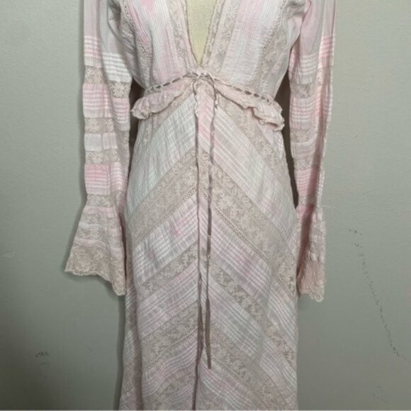 LoveShackFancy Weil Lace Inset Maxi Dress - Picture 7 of 15